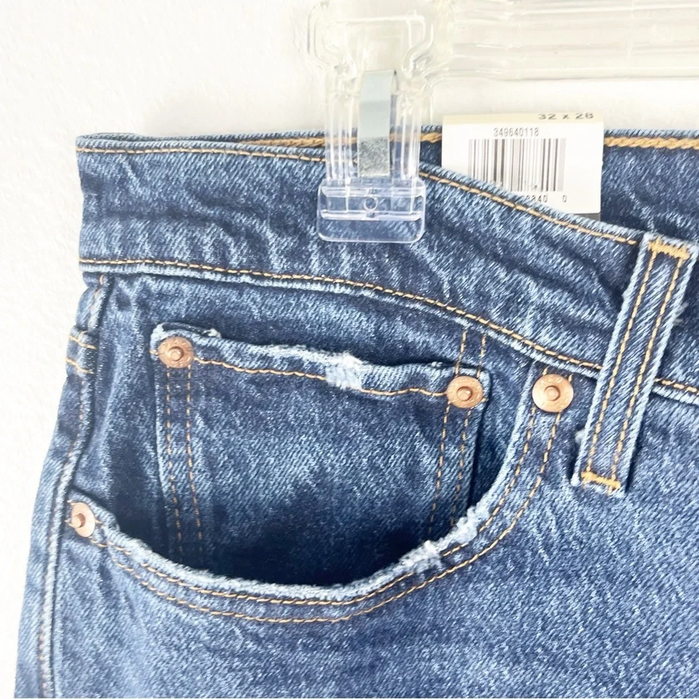 LEVI’S High Rise Button Fly Wedgie Straight Premium Denim Blue Jeans, Size 32 - Picture 11 of 16